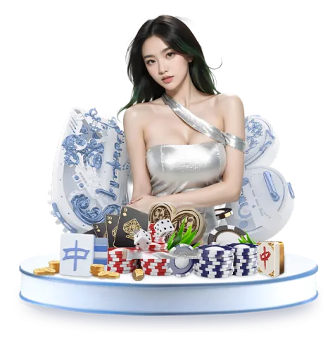 Người phụ nữ vui vẻ với điện thoại và tiền thưởng, biểu tượng đăng ký OK365
